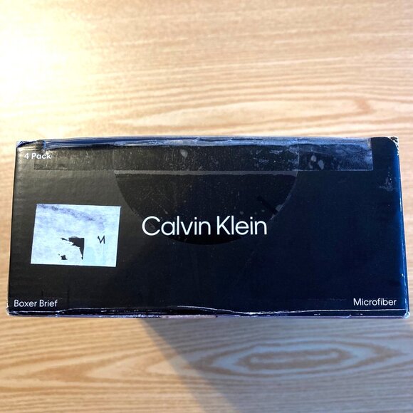 Calvin Klein Microfiber Boxer Briefs Classic Fit 4-Pack Mens Medium M Black NEW - Picture 6 of 7